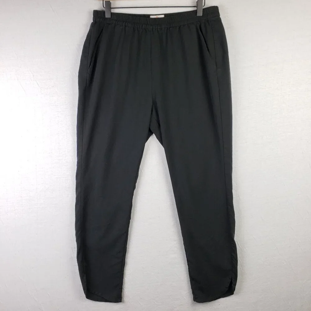 Marine Layer Allison Pants Trousers Black size L Minimalist Casual Sustainable - Picture 3 of 13